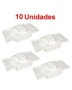 Kit C/ 10 Caixa P/ Embutir Na Laje Painel Plafon 12 Watts