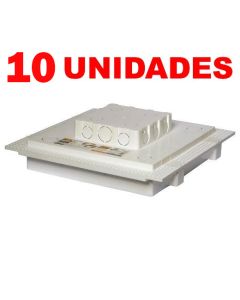 Kit C/ 10 Caixa P/ Embutir Na Laje Painel Plafon Led 24 Watts