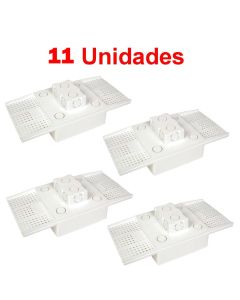 Kit C/ 11 Caixa P/ Embutir Na Laje Painel Plafon 12 Watts