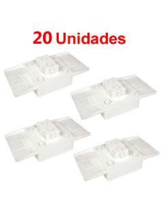 Kit C/ 20 Caixa P/ Embutir Na Laje Painel Plafon 12 Watts