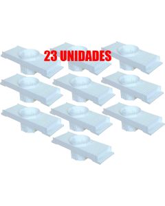 Kit 23 Caixa Passagem Embutir Spot Led Laje Plafon 7w Par20