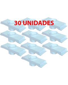 Kit 30 Caixa Passagem Embutir Spot Led Laje Plafon 7w Par20