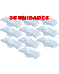 Kit 35 Caixa Passagem Embutir Spot Led Laje Plafon 7w Par20