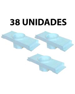 Kit 38 Caixa Passagem Embutir Spot Led Laje Plafon 7w Par20