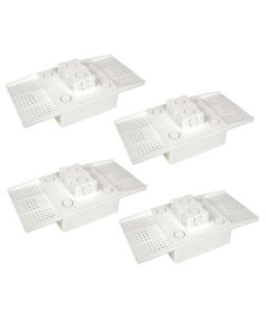 Kit C/ 4 Caixa P/ Embutir Na Laje Painel Plafon Led 12 Watts