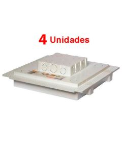 Kit C/ 4 Caixa P/ Embutir Na Laje Painel Plafon Led 24 Watts