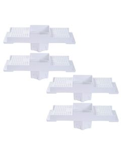 Kit 4 Caixa P/ Embutir Spot Led Na Laje Quadrado Recuado