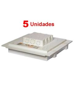 Kit C/ 5 Caixa P/ Embutir Na Laje Painel Plafon Led 24 Watts
