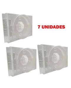 Kit C/ 7 Caixa P/ Embutir Na Laje Plafon Led 18 Redondo