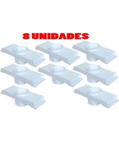 Kit 8 Caixa Passagem Embutir Spot Led Laje Plafon 7w Par20