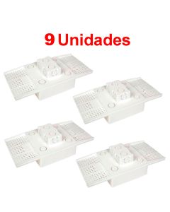 Kit C/ 9 Caixa P/ Embutir Na Laje Painel Plafon 12 Watts