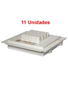 Kit C/ 11 Caixa P/ Embutir Na Laje Painel Plafon Led 24 Watts