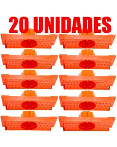 Kit 20 Caixa Luz Suporte P/ Laje Octogonal 27, 30cm Plasled