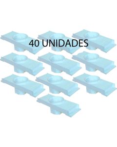 Kit 40 Caixa Passagem Embutir Spot Led Laje Plafon 7w Par20