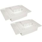 Kit C/ 2 Caixa P/ Embutir Na Laje Painel Plafon Led 18 Watts