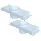 Kit 2 Caixa Passagem Embutir Spot Led Laje Plafon 7w Par20