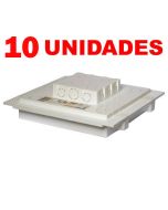 Kit C/ 10 Caixa P/ Embutir Na Laje Painel Plafon Led 24 Watts