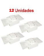 Kit C/ 12 Caixa P/ Embutir Na Laje Painel Plafon 12 Watts