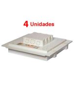 Kit C/ 4 Caixa P/ Embutir Na Laje Painel Plafon Led 24 Watts