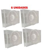 Kit C/ 6 Caixa P/ Embutir Na Laje Plafon Led 18 Redondo