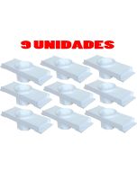 Kit 9 Caixa Passagem Embutir Spot Led Laje Plafon 7w Par20