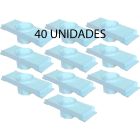 Kit 40 Caixa Passagem Embutir Spot Led Laje Plafon 7w Par20