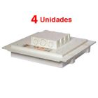 Kit C/ 4 Caixa P/ Embutir Na Laje Painel Plafon Led 24 Watts