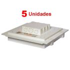 Kit C/ 5 Caixa P/ Embutir Na Laje Painel Plafon Led 24 Watts