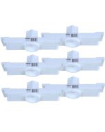Kit 6 Caixa Passagem Embutir Spot Led Laje Plafon 5w Mr16